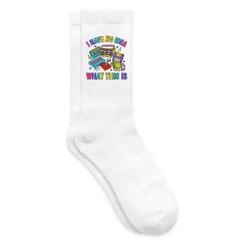 Retro-Konsolen-Chaos - Tennissocken - Weiß - Rechts