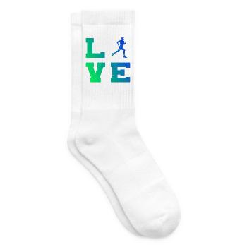 Geschenkidee für einen Running mit Running - Tennissocken - Weiß - Rechts