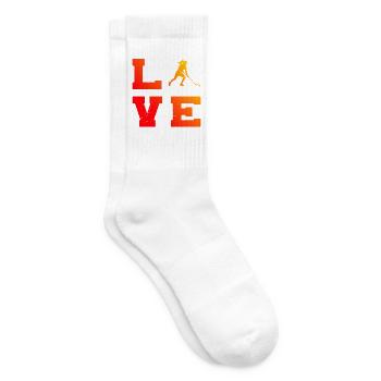 Geschenkidee für die Floorball-Fanin mit Unihockey - Tennissocken - Weiß - Rechts