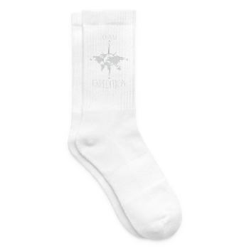 Team Expedition Kompass Weltkarte Wander  - Tennissocken - Weiß - Rechts