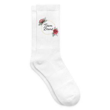 Team Braut Rosenkranz - Tennissocken - Weiß - Rechts