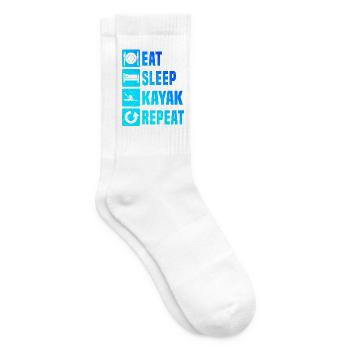 Geschenkidee für eine Wildwasserfahrerin mit Kayak - Tennissocken - Weiß - Rechts