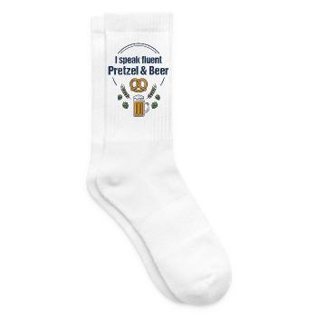 I Speak Fluent Pretzel And Beer Festival Shirt - Tennissocken - Weiß - Rechts