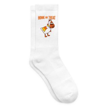 Hupen oder Leckerli Gans Halloween-Grafik - Tennissocken - Weiß - Rechts