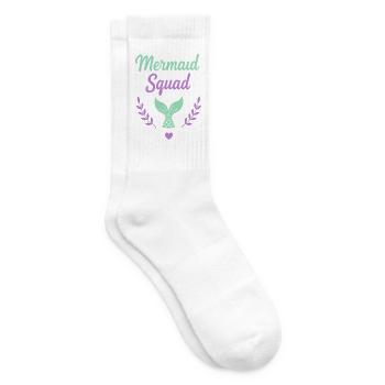 Meerjungfrauen-Trupp Pastellschwanz-Logo - Tennissocken - Weiß - Rechts