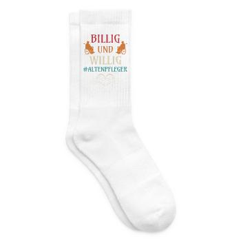 Altenpflege Pfleger Pflegepersonal Pflegekraft - Tennissocken - Weiß - Rechts