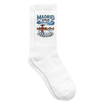 Madrid Spain Royal Vibes Travel Retro - Tennissocken - Weiß - Rechts