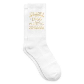 Jahrgang 1966 Simply Unique 60th Birthday - Tennissocken - Weiß - Rechts