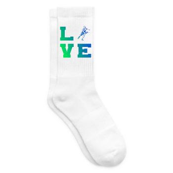 Pickleballsport Geschenk für Pickleball Coach Fans - Tennissocken - Weiß - Rechts