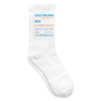 Altenpflege Pfleger Pflegepersonal Pflegekraft - Tennissocken - Weiß - Rechts