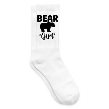 Bär  Silhouette - Tennissocken - Weiß - Rechts