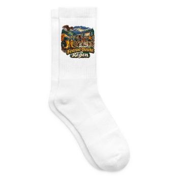 Meine Festival-Dusche heißt Regen - Lustiger - Tennissocken - Weiß - Rechts