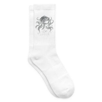 Kryptid-Seeungeheuer Lusca beschützt unsere Ozeane - Tennissocken - Weiß - Rechts