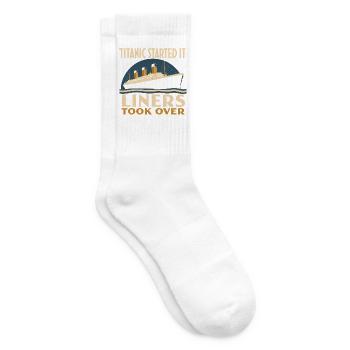 Ozeandampfer Maritime Geschichte Historisches - Tennissocken - Weiß - Rechts