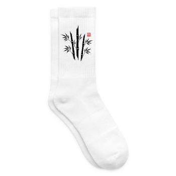 Bamboo Kanji Japanese Minimal Art - Tennissocken - Weiß - Rechts