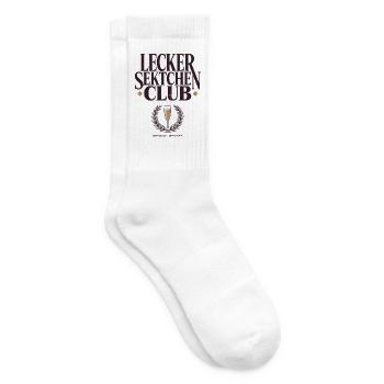 Sekt Lecker Sektchen Club Prosecco JGA Mädelsabend - Tennissocken - Weiß - Rechts