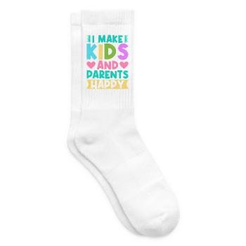 Tagesmutter Kids & Parents Happy Nanny - Tennissocken - Weiß - Rechts