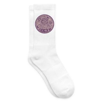 Lebendig in 4D-Hippie-Musik, psychedelischer Rave-Goa-Trance - Tennissocken - Weiß - Rechts
