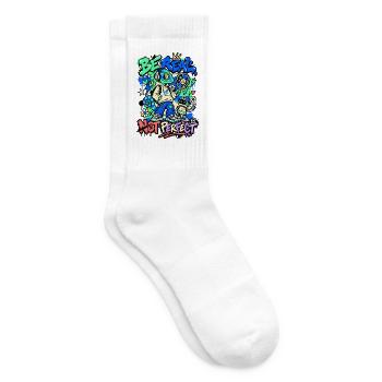 Sei echt, nicht perfekt - Tennissocken - Weiß - Rechts