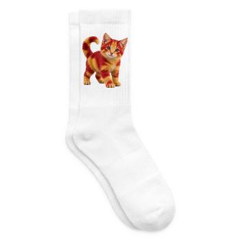 Spanisches Kätzchen - Tennissocken - Weiß - Rechts