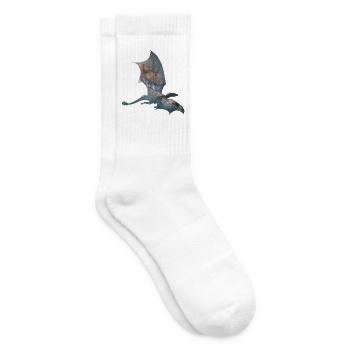 Drache Sternenhimmel - Tennissocken - Weiß - Rechts