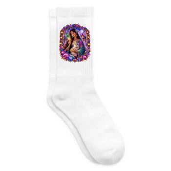 Pfauen Prinzessin - Tennissocken - Weiß - Rechts