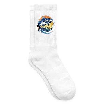 Fisch Porträt - Tennissocken - Weiß - Rechts