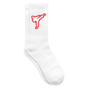 Taekwondo Karate Herren Kinder Jungen Kampfsport - Tennissocken - Weiß - Rechts