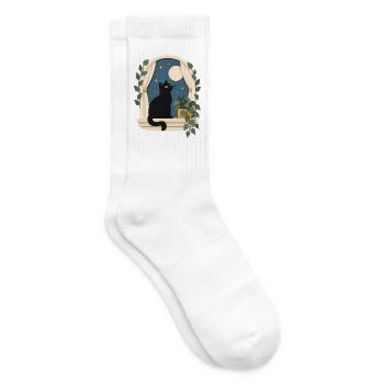 Katze, Süßes Kätzchen, Lustige Katze - Tennissocken - Weiß - Rechts