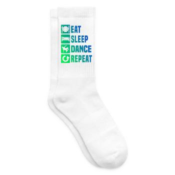 Geschenkidee für einen Breakdancer mit Break Dance - Tennissocken - Weiß - Rechts
