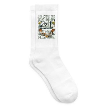 Truck Dad Richtiges Cooler-Retro-Geschenk - Tennissocken - Weiß - Rechts