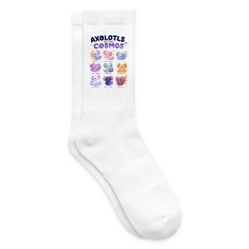 Axolotls Des Kosmos Weltraum Kawaii Süße Galaxie - Tennissocken - Weiß - Rechts