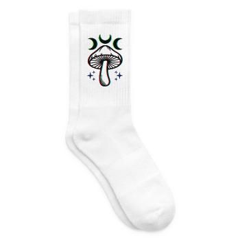 Psychedelisches Festival-Hippie-Pilz-Batik-Rave - Tennissocken - Weiß - Rechts