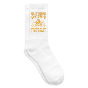 Fitness Motivation Bodybuilder Lifting Weights Gym - Tennissocken - Weiß - Rechts