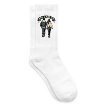 Valentinstag Geschenkidee Partner Hochzeitstag - Tennissocken - Weiß - Rechts