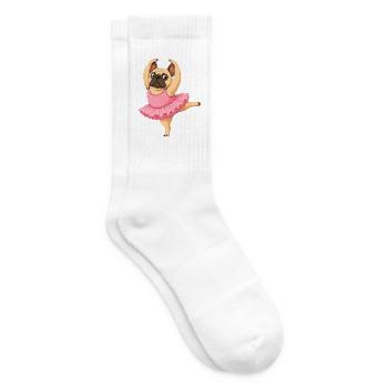 Bulldoggen-Balletttanz - Tennissocken - Weiß - Rechts