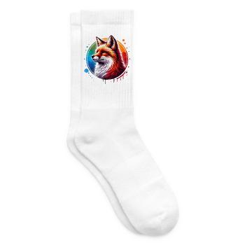 Rotfuchs Fuchs Fox - Tennissocken - Weiß - Rechts