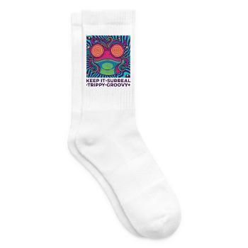 trippiges Festival Keep It Surreal Trippy Groovy - Tennissocken - Weiß - Rechts