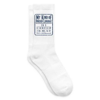 Meine Art Von Fremdsprache Lustiges Häkelmuster - Tennissocken - Weiß - Rechts