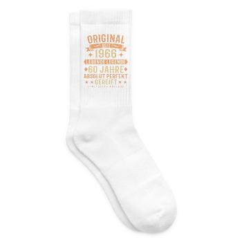 Original seit 1966 Baujahr 60. Geburtstag Geschenk - Tennissocken - Weiß - Rechts