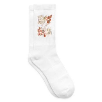 Höhlenforschung Devils Crack For Fun - Tennissocken - Weiß - Rechts