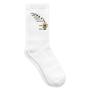 Bier Woche | Evolution | Bierglas | Saufen - Tennissocken - Weiß - Rechts