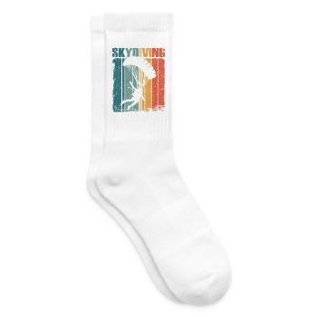 Fallschirmspringer Vintage Grafik - Tennissocken - Weiß - Rechts