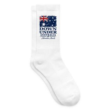 Down Under - Australia - Australien - Aussie - Tennissocken - Weiß - Rechts