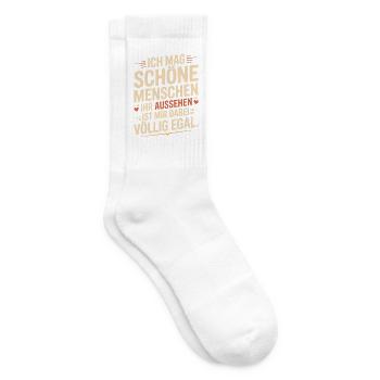 Ich Mag Schöne Menschen Innere Werte Charakter - Tennissocken - Weiß - Rechts