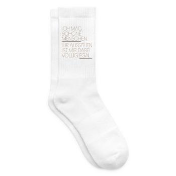 Ich Mag Schöne Menschen Innere Werte Charakter - Tennissocken - Weiß - Rechts