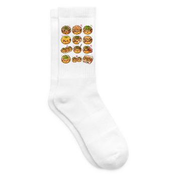 Kawaii Takoyaki | Japanisches Streetfood - Tennissocken - Weiß - Rechts