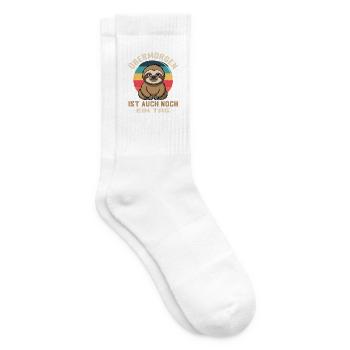 Lustige Faultier Faulheit Chillen Designs - Tennissocken - Weiß - Rechts
