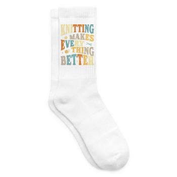 Knitting makes everything better - Tennissocken - Weiß - Rechts