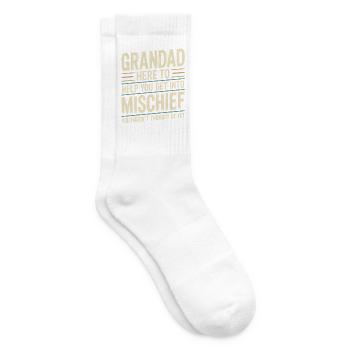 Opa ist hier, um dir zu helfen, in Mischief einzusteigen - Tennissocken - Weiß - Rechts